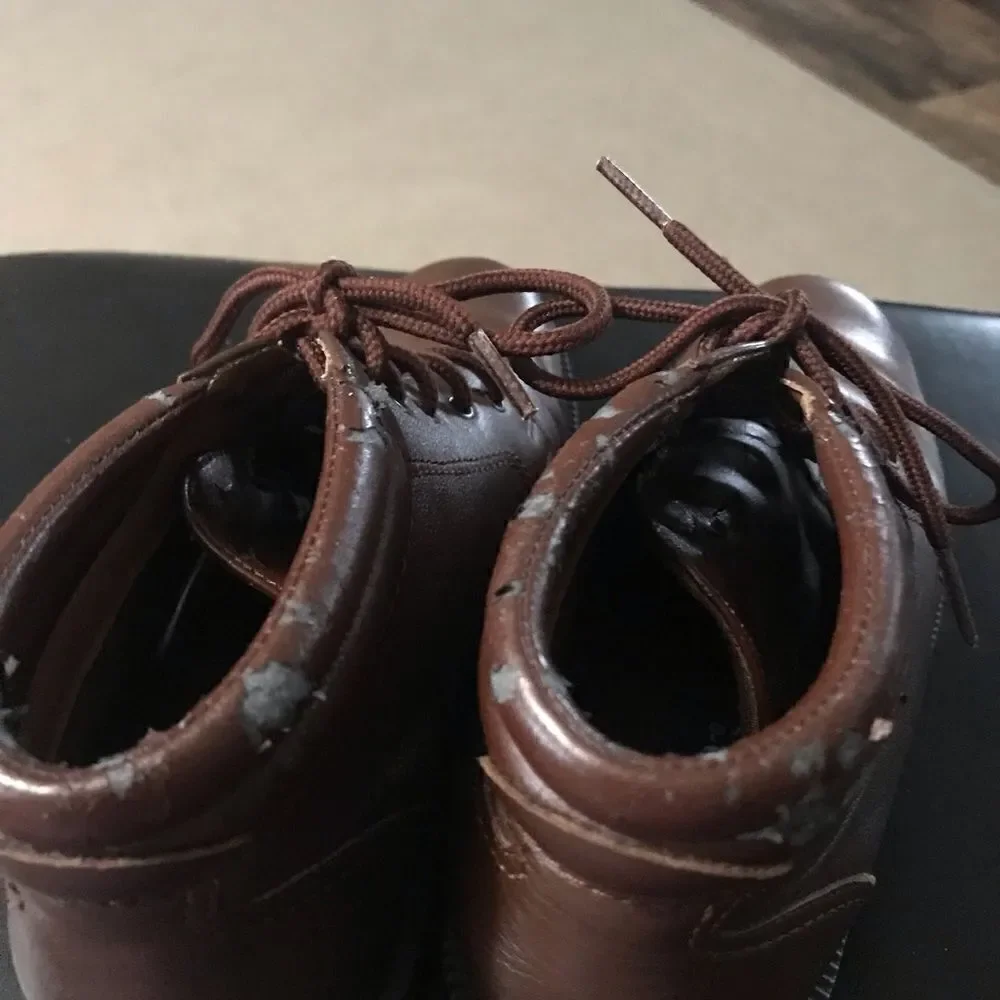 Vintage Dane Leather Kids Shoes Brown Size 4K